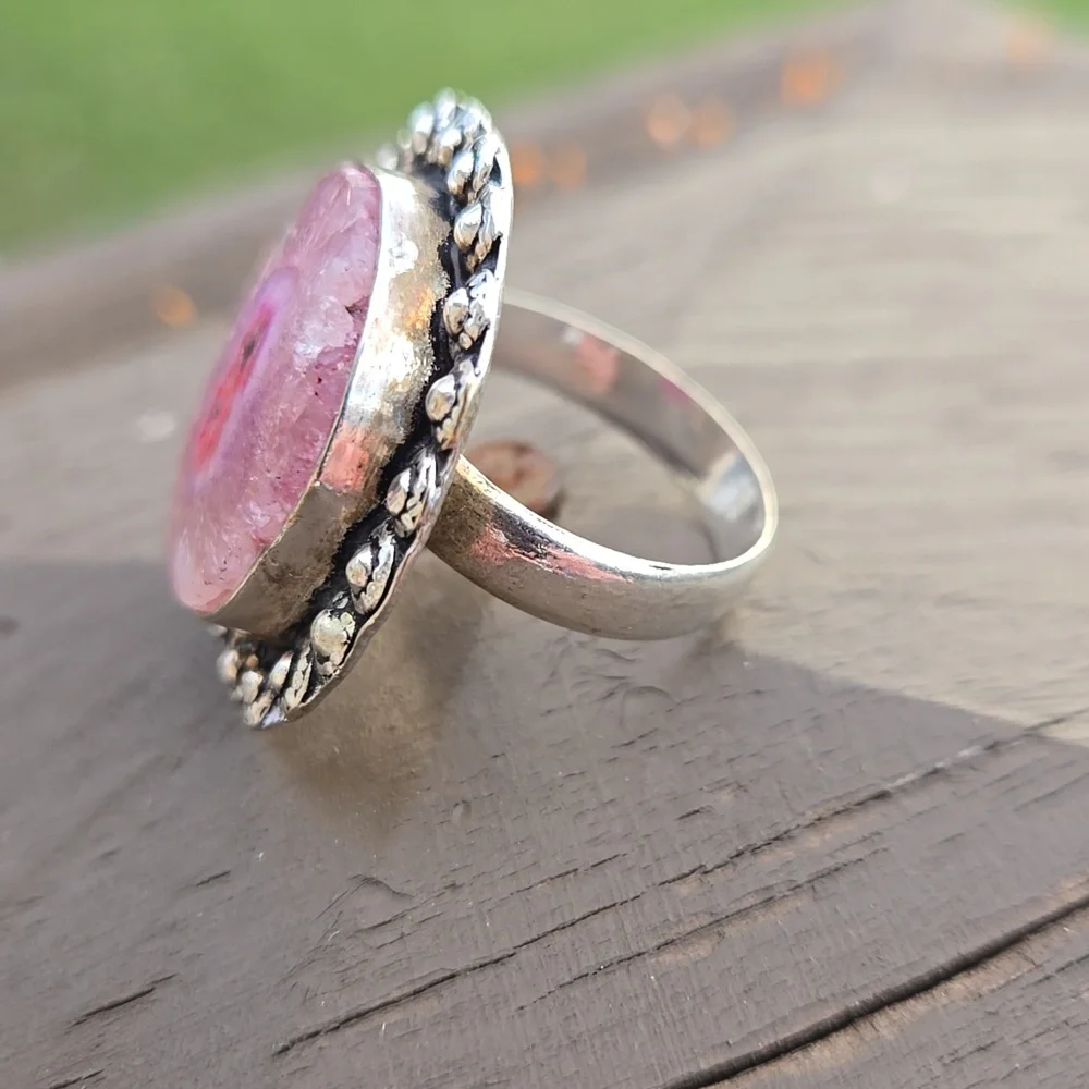 Purple Solar Quartz Ring